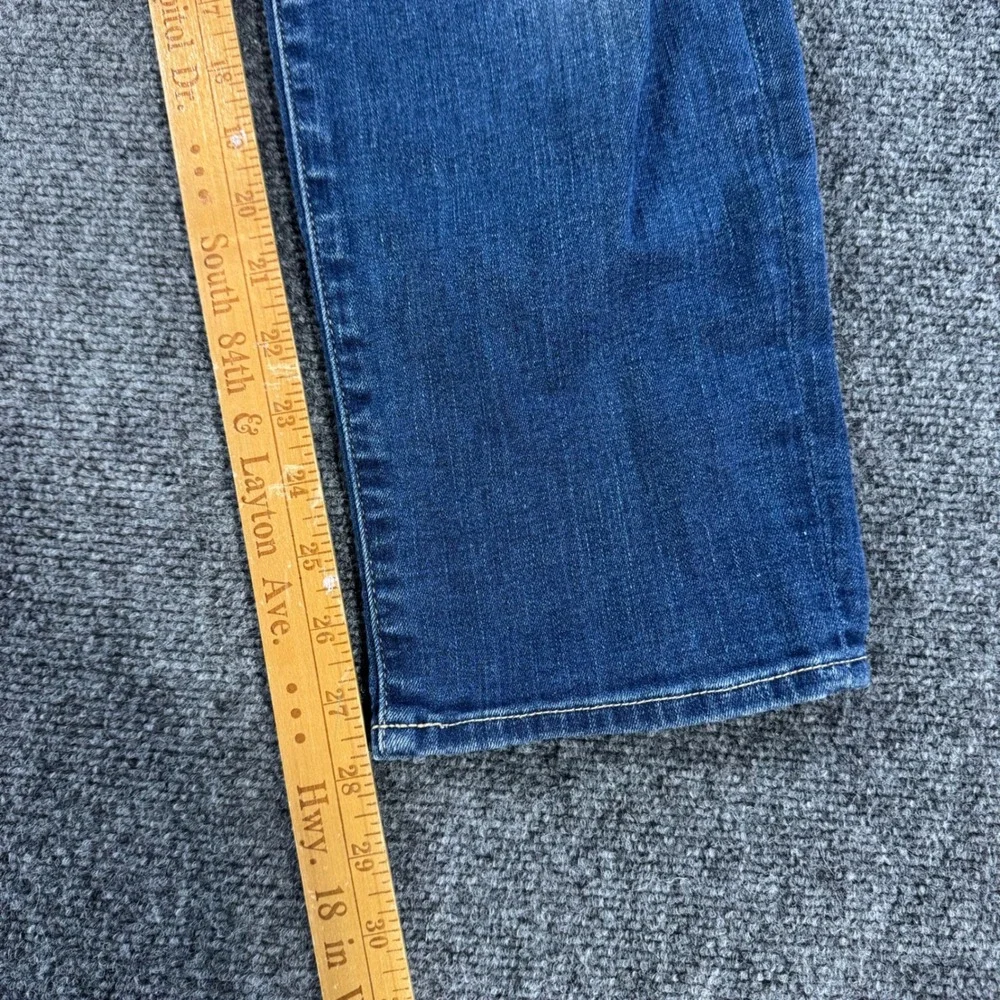 7 For All Mankind Josefina Skinny Boyfriend Distressed Jeans Size 32 Medium Wash